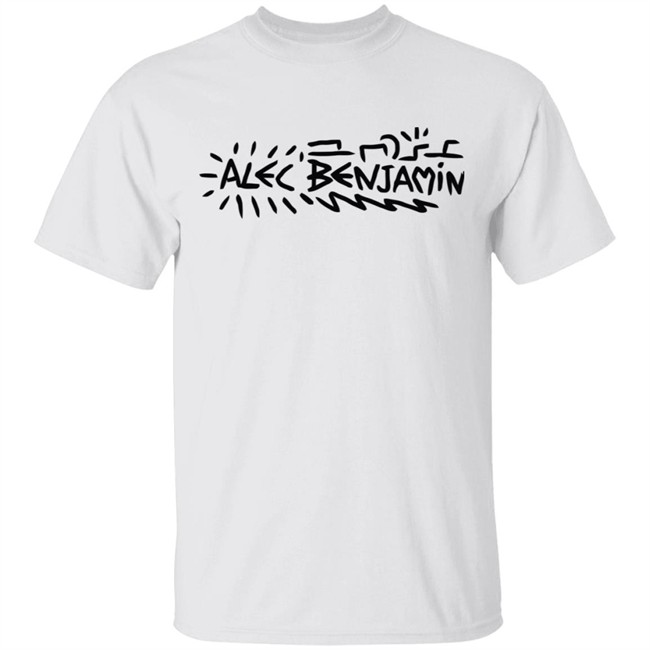Alec Benjamin Scribble Name T Shirt Scribble Name White Shirts