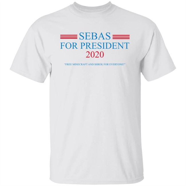 Baylen Levine Merch Sebas for President Heather Grey Tee Baylen Levine Merch Sebas for President Heather Grey Tee