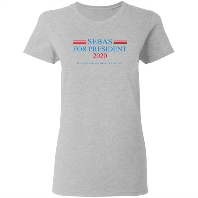 Baylen Levine Merch Sebas for President Heather Grey Tee Baylen Levine Merch Sebas for President Heather Grey Tee