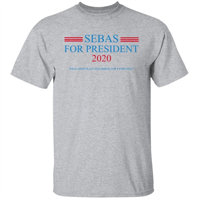 Baylen Levine Merch Sebas for President Heather Grey Long Sleeve Baylen Levine Merch Sebas for President Heather Grey Long Sleeve