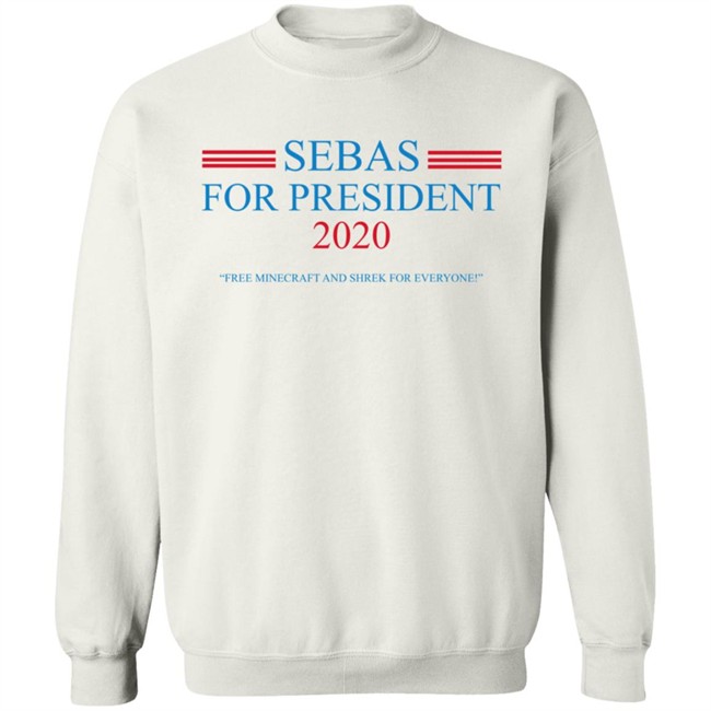 Baylen Levine Merch Sebas for President Heather Grey Long Sleeve Baylen Levine Merch Sebas for President Heather Grey Long Sleeve