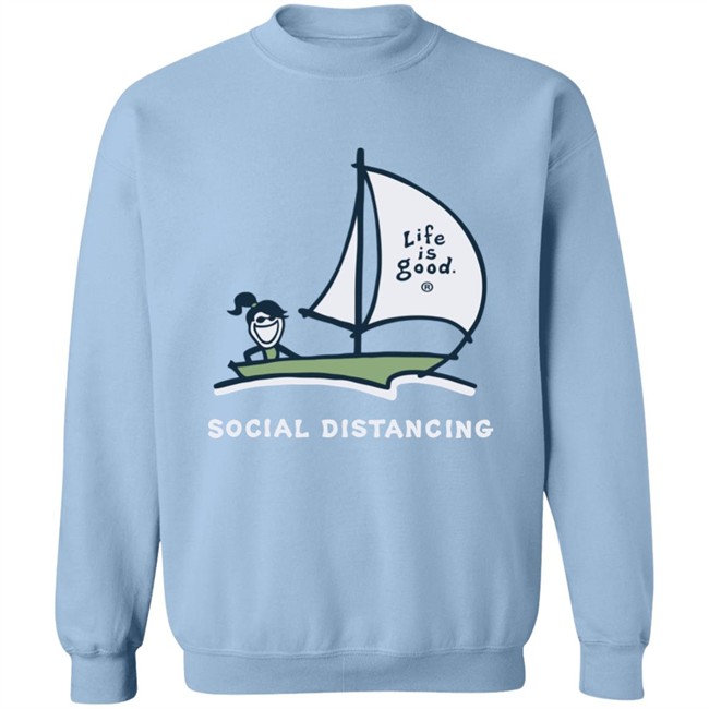 Life Is Good Jackie Social Distancing Sailboat T Shirt Jackie Social Distancing Sailboat Blue Shirts Life Is Good Jackie Social Distancing Sailboat T Shirt Jackie Social Distancing Sailboat Blue Shirts