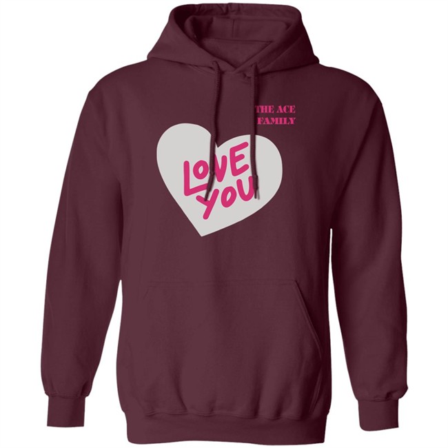 Shop Ace Family Love You Hoodie Love You Shop Ace Family Pink Hooded Sweatshirt Shop Ace Family Love You Hoodie Love You Shop Ace Family Pink Hooded Sweatshirt