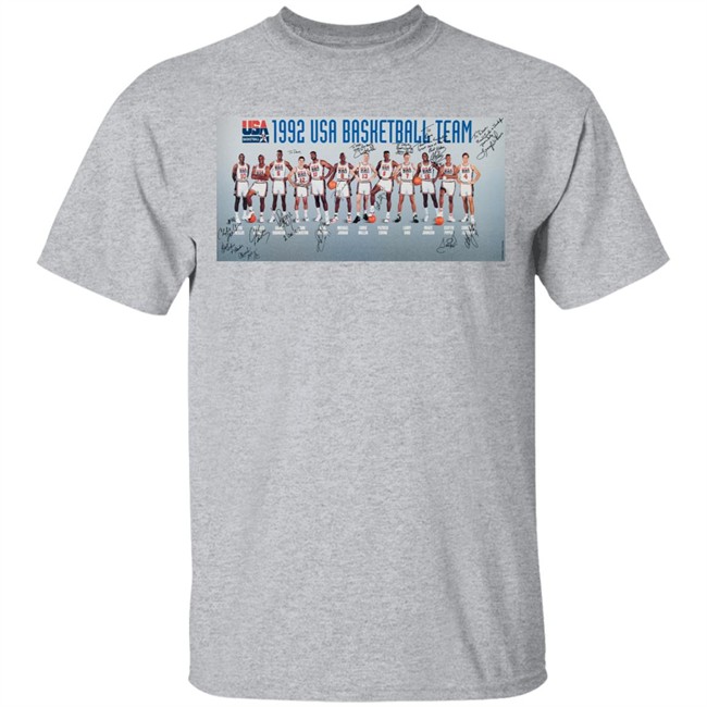 Dream Team T Shirt 1992 Dream Team Signed White Shirts Dream Team T Shirt 1992 Dream Team Signed White Shirts