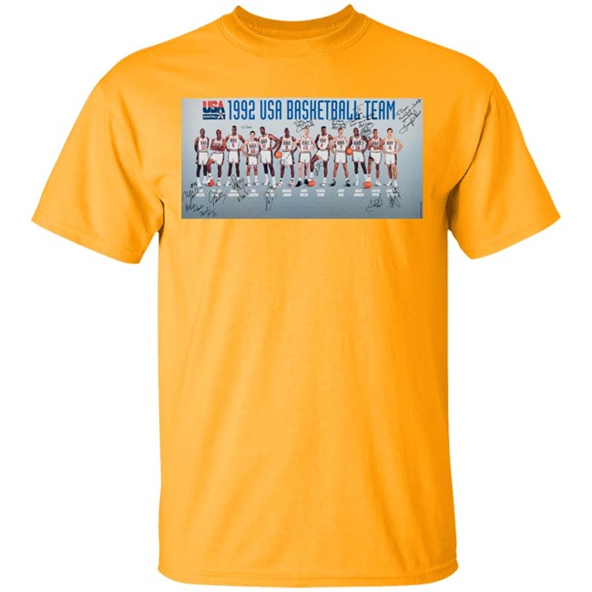Dream Team T Shirt 1992 Dream Team Signed White Shirts Dream Team T Shirt 1992 Dream Team Signed White Shirts
