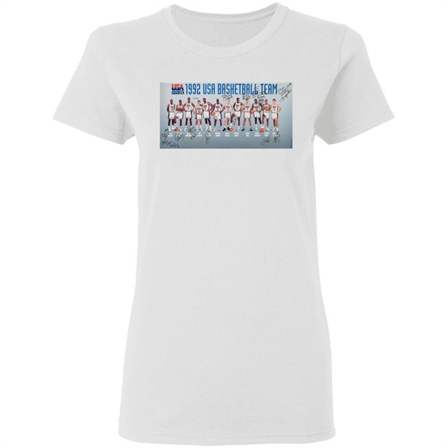 Dream Team T Shirt 1992 Dream Team Signed White Shirts Dream Team T Shirt 1992 Dream Team Signed White Shirts