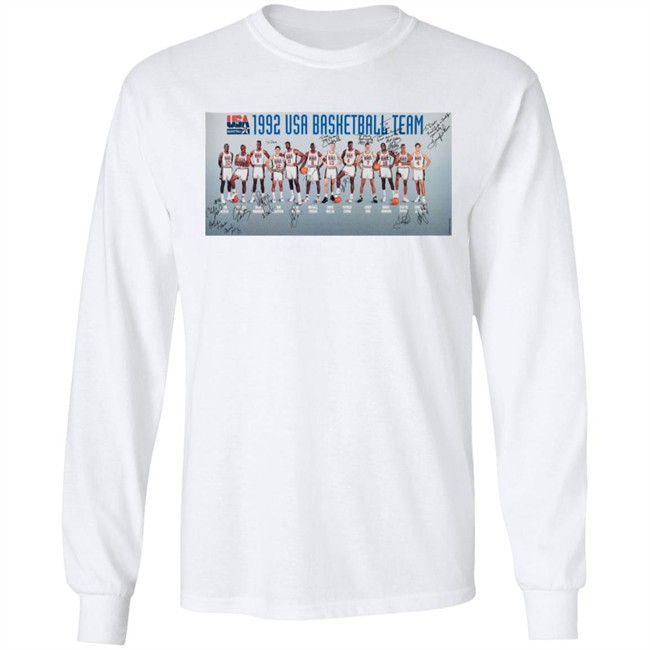 Dream Team T Shirt 1992 Dream Team Signed White Shirts Dream Team T Shirt 1992 Dream Team Signed White Shirts