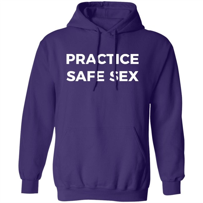 Danny Duncan Practice Safe Sex Hoodie Practice Safe Sex Danny Duncan Purple Hooded Sweatshirt