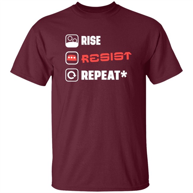 Carousel Of Products Rise Resist Repeat T Shirt Carousel Of Products Rise Resist Repeat T Shirt
