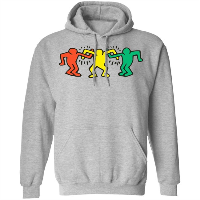 Keith Haring Hoodie Dancing People Raze White Sweatshirt Keith Haring Hoodie Dancing People Raze White Sweatshirt