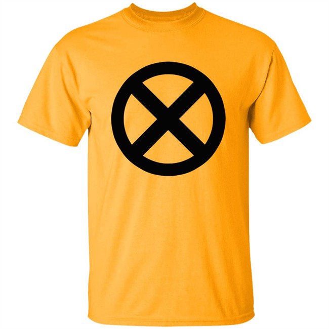 Fifthsun Marvel X-Men Symbol Logo T Shirt Marvel X-Men Symbol Logo Gold Shirts