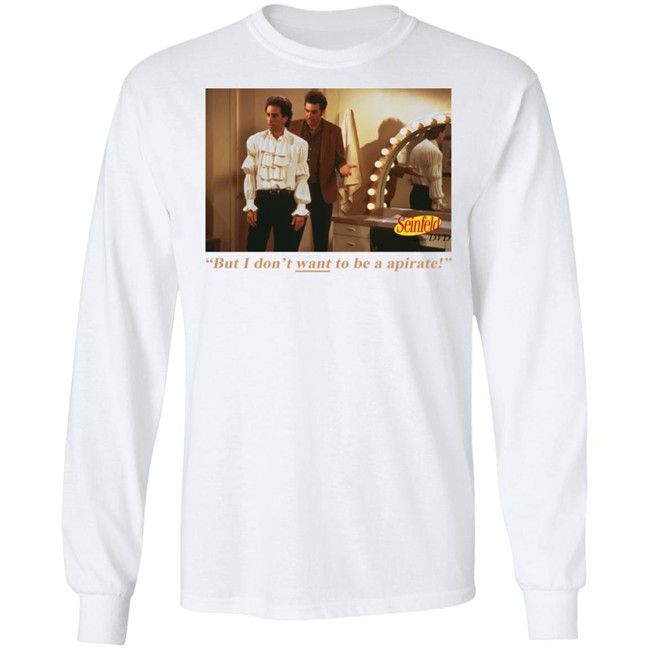 Vintage 1994 Seinfeld The Puffy Audio DVD But I Don't want to be a apirate White T Shirt Vintage 1994 Seinfeld The Puffy Audio DVD But I Don't want to be a apirate White T Shirt