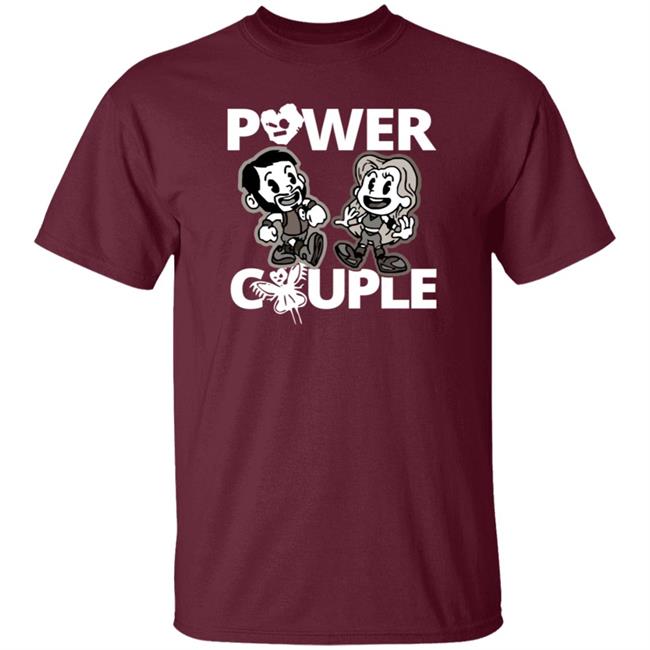 LeRae Power Couple Cartoon T Shirt LeRae Power Couple Cartoon T Shirt