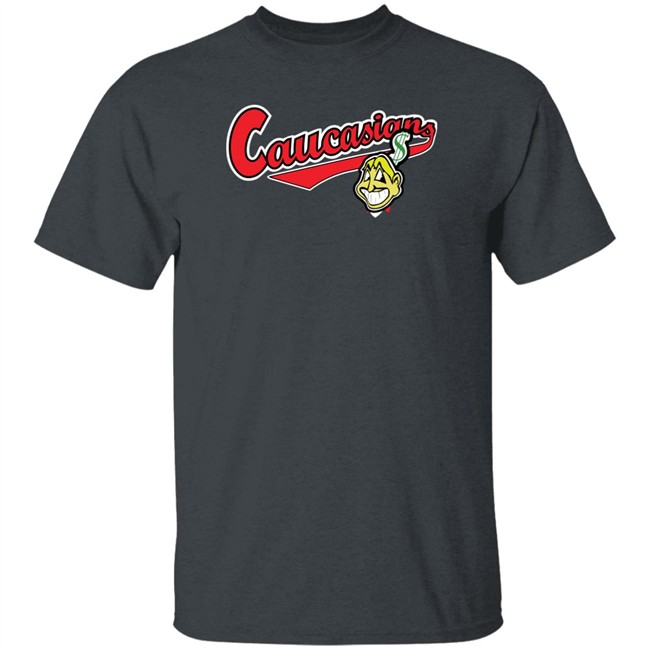 Caucasians T Shirt Cleveland Caucasians Mascot Navy T Shirt Caucasians T Shirt Cleveland Caucasians Mascot Navy T Shirt