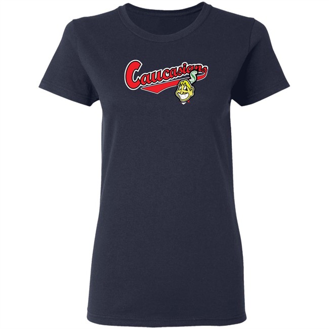 Caucasians T Shirt Cleveland Caucasians Mascot Navy T Shirt Caucasians T Shirt Cleveland Caucasians Mascot Navy T Shirt