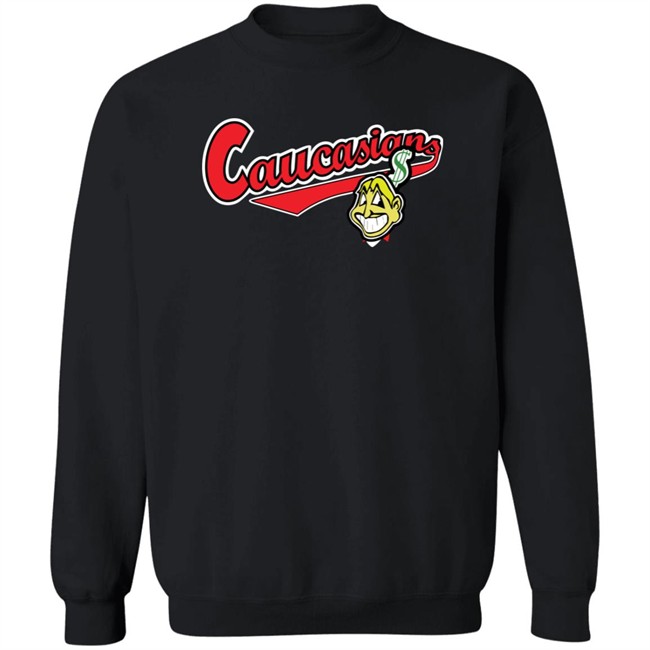 Caucasians T Shirt Cleveland Caucasians Mascot Navy T Shirt Caucasians T Shirt Cleveland Caucasians Mascot Navy T Shirt