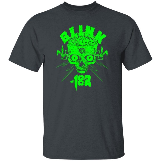 Blink 182 Merch Halloween Green Skull 2020 Black Tee Blink 182 Merch Halloween Green Skull 2020 Black Tee