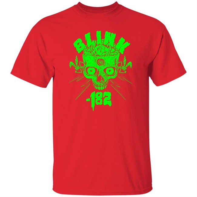 Blink 182 Merch Halloween Green Skull 2020 Black Tee Blink 182 Merch Halloween Green Skull 2020 Black Tee