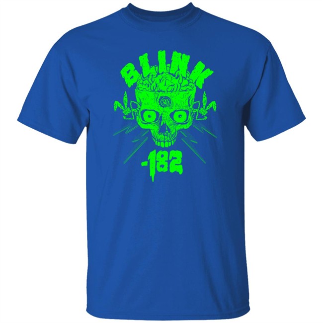 Blink 182 Merch Halloween Green Skull 2020 Black Tee Blink 182 Merch Halloween Green Skull 2020 Black Tee