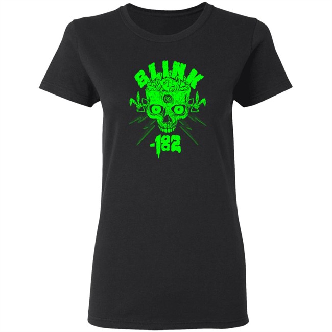 Blink 182 Merch Halloween Green Skull 2020 Black Tee Blink 182 Merch Halloween Green Skull 2020 Black Tee