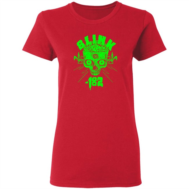 Blink 182 Merch Halloween Green Skull 2020 Black Tee Blink 182 Merch Halloween Green Skull 2020 Black Tee