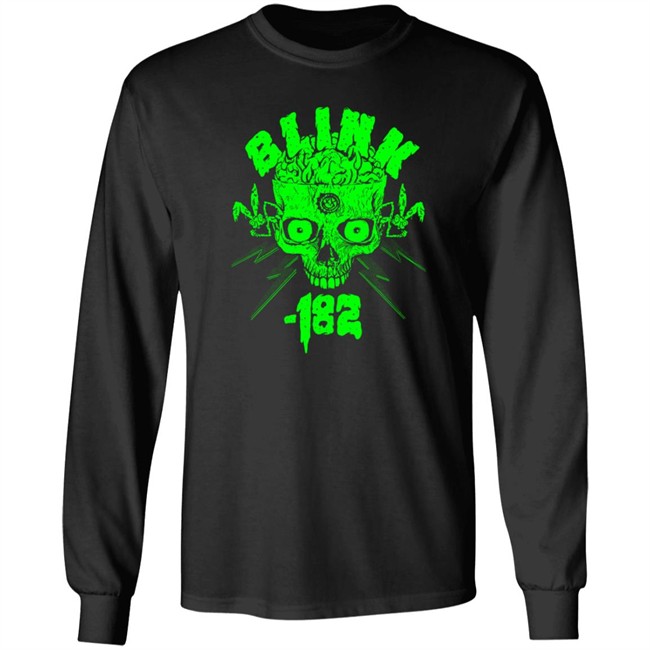 Blink 182 Merch Halloween Green Skull 2020 Black Tee Blink 182 Merch Halloween Green Skull 2020 Black Tee