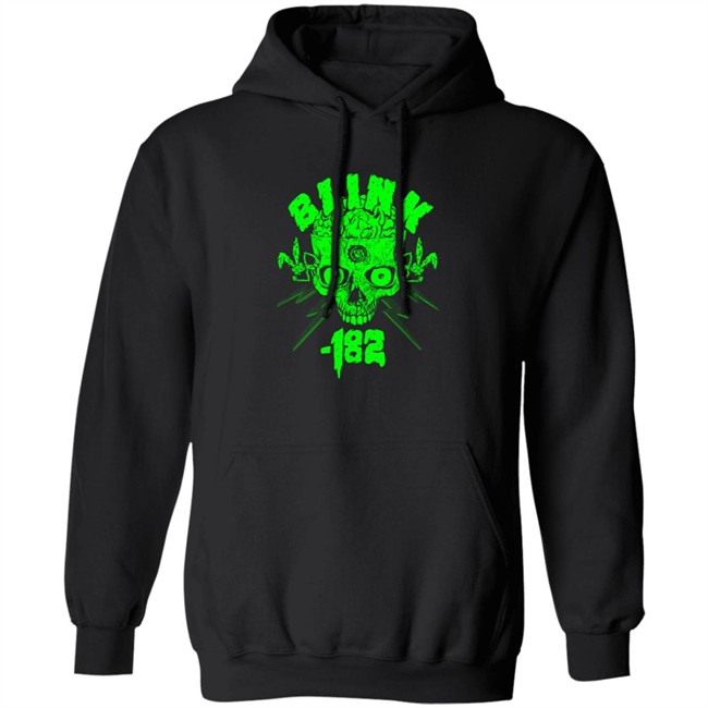 Blink 182 Merch Halloween Green Skull 2020 Black Tee Blink 182 Merch Halloween Green Skull 2020 Black Tee