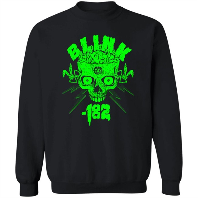 Blink 182 Merch Halloween Green Skull 2020 Black Tee Blink 182 Merch Halloween Green Skull 2020 Black Tee