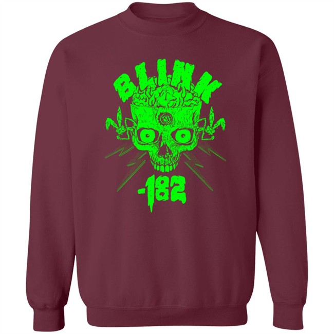 Blink 182 Merch Halloween Green Skull 2020 Black Tee Blink 182 Merch Halloween Green Skull 2020 Black Tee