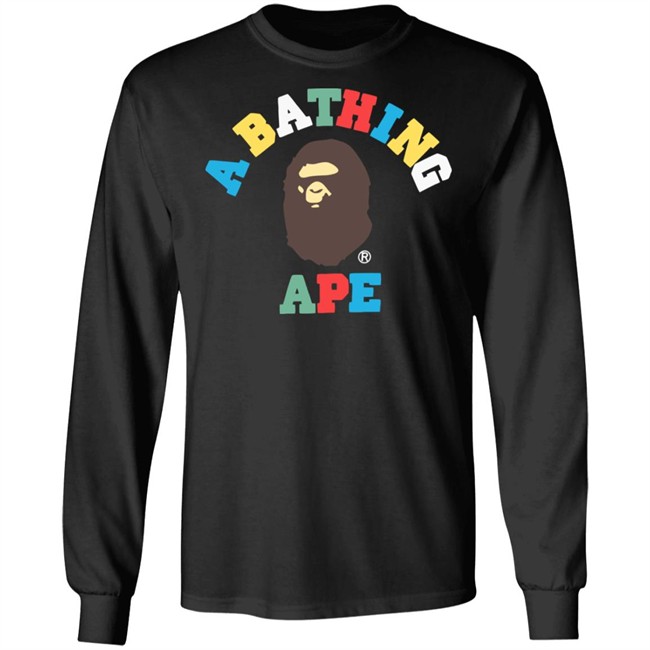 College Line Rib Sweatshirt Bathing Ape Black Hoodie Sweatshirt College Line Rib Sweatshirt Bathing Ape Black Hoodie Sweatshirt