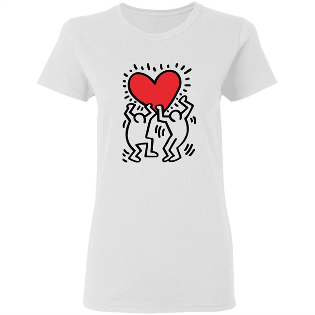 Keith Haring Pop Shop Holding Heart Shirt Holding Heart Keith Haring Pop Shop White T Shirt Keith Haring Pop Shop Holding Heart Shirt Holding Heart Keith Haring Pop Shop White T Shirt