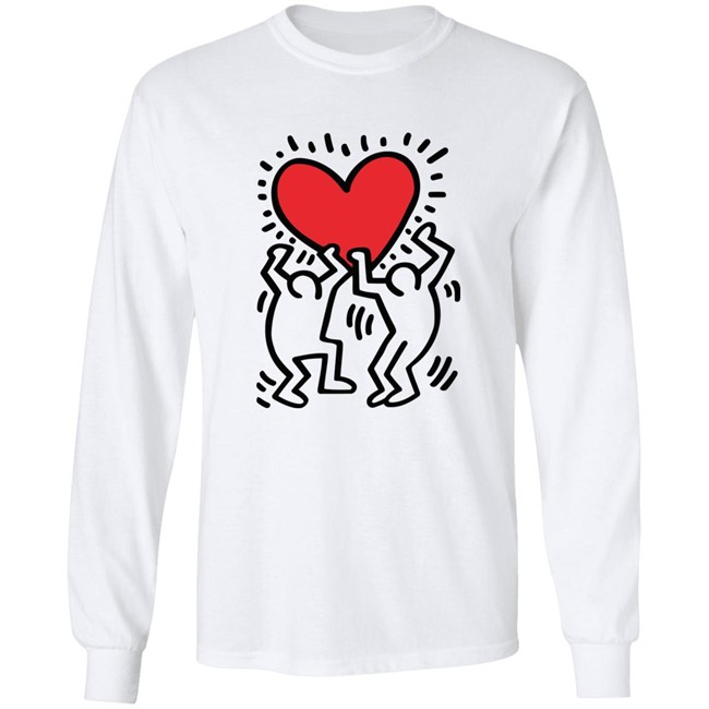 Keith Haring Pop Shop Holding Heart Shirt Holding Heart Keith Haring Pop Shop White T Shirt Keith Haring Pop Shop Holding Heart Shirt Holding Heart Keith Haring Pop Shop White T Shirt
