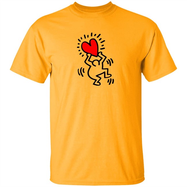 Keith Haring Pop Shop Figure Holding A Heart T Shirt Figure Holding A Heart Keith Haring Pop Shop White Shirt Keith Haring Pop Shop Figure Holding A Heart T Shirt Figure Holding A Heart Keith Haring Pop Shop White Shirt