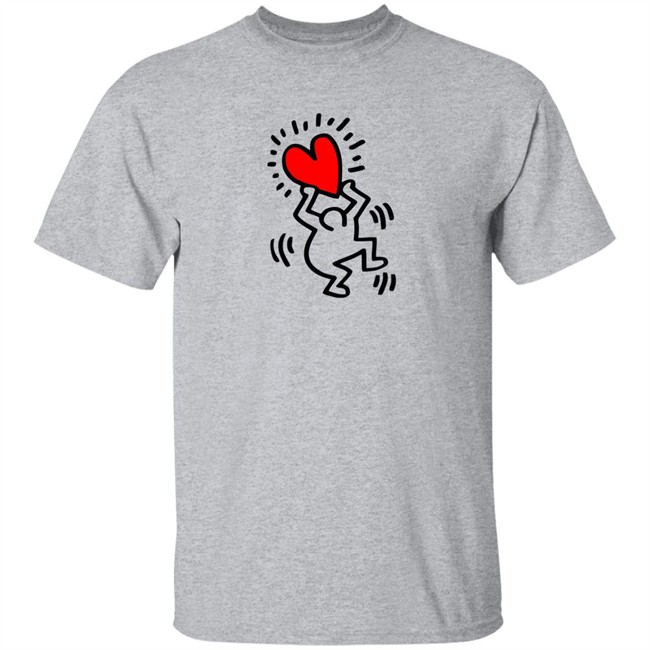 Keith Haring Pop Shop Figure Holding A Heart T Shirt Figure Holding A Heart Keith Haring Pop Shop White Shirt Keith Haring Pop Shop Figure Holding A Heart T Shirt Figure Holding A Heart Keith Haring Pop Shop White Shirt