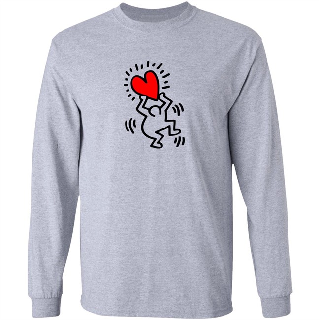 Keith Haring Pop Shop Figure Holding A Heart T Shirt Figure Holding A Heart Keith Haring Pop Shop White Shirt Keith Haring Pop Shop Figure Holding A Heart T Shirt Figure Holding A Heart Keith Haring Pop Shop White Shirt