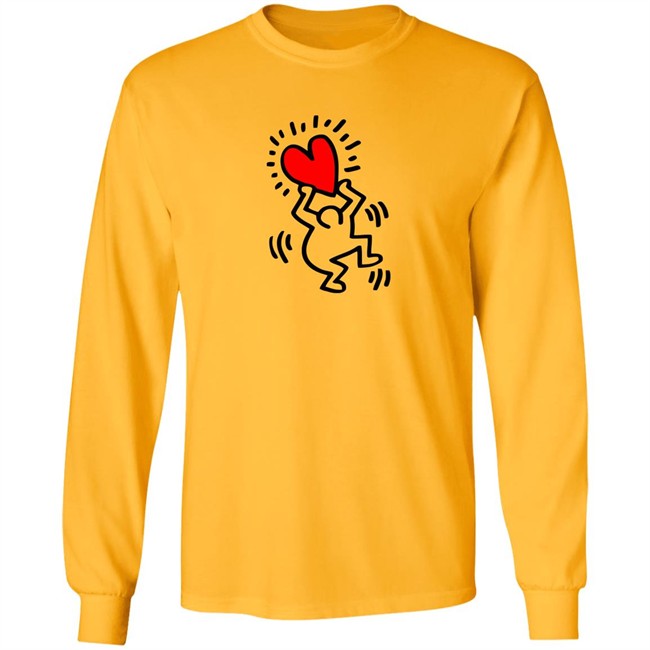 Keith Haring Pop Shop Figure Holding A Heart T Shirt Figure Holding A Heart Keith Haring Pop Shop White Shirt Keith Haring Pop Shop Figure Holding A Heart T Shirt Figure Holding A Heart Keith Haring Pop Shop White Shirt