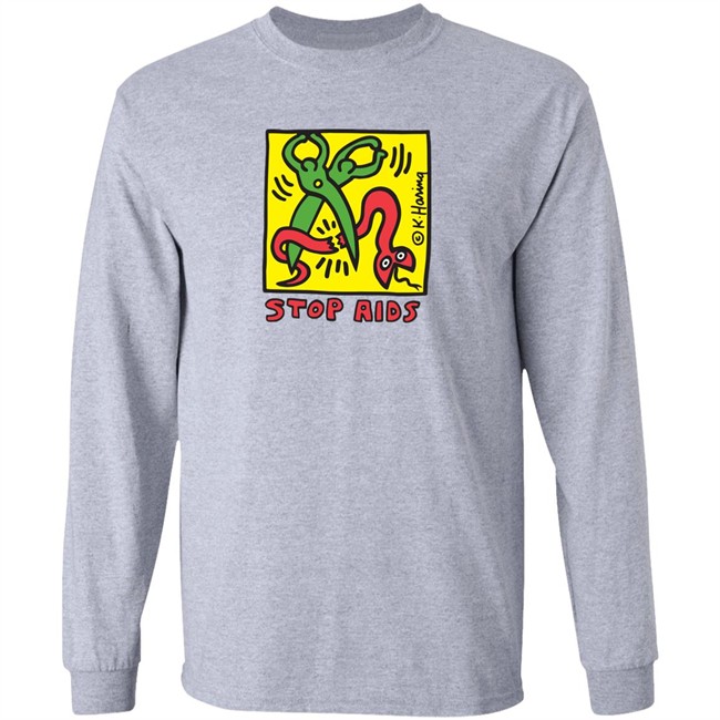 Keith Haring Pop Shop Stop Aids T Shirt Stop Aids Keith Haring Pop Shop White Shirts Keith Haring Pop Shop Stop Aids T Shirt Stop Aids Keith Haring Pop Shop White Shirts