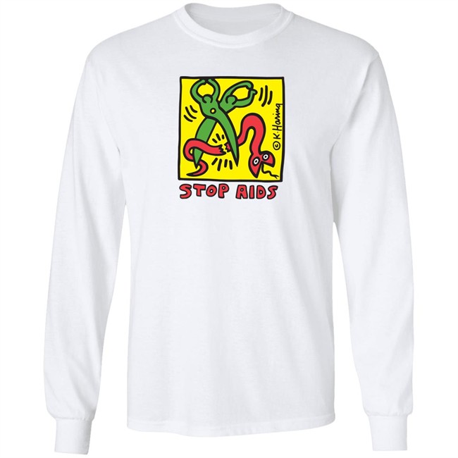 Keith Haring Pop Shop Stop Aids T Shirt Stop Aids Keith Haring Pop Shop White Shirts Keith Haring Pop Shop Stop Aids T Shirt Stop Aids Keith Haring Pop Shop White Shirts