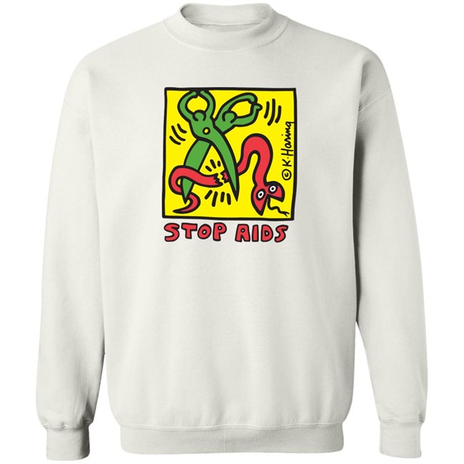 Keith Haring Pop Shop Stop Aids T Shirt Stop Aids Keith Haring Pop Shop White Shirts Keith Haring Pop Shop Stop Aids T Shirt Stop Aids Keith Haring Pop Shop White Shirts