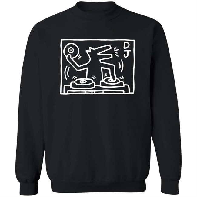 Keith Haring Pop Shop Dj Dog Hoodie Dj Dog Keith Haring Pop Shop Black Hooded Sweatshirt Keith Haring Pop Shop Dj Dog Hoodie Dj Dog Keith Haring Pop Shop Black Hooded Sweatshirt