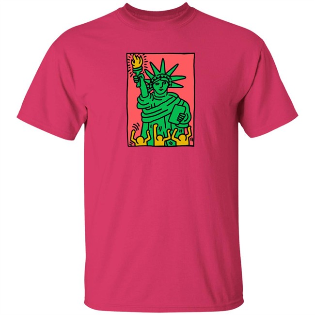 Keith Haring Pop Shop Green Liberty Shirt Green Liberty Keith Haring Pop Shop White Shirts Keith Haring Pop Shop Green Liberty Shirt Green Liberty Keith Haring Pop Shop White Shirts