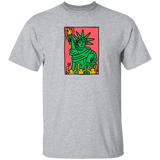 Keith Haring Pop Shop Green Liberty Shirt Green Liberty Keith Haring Pop Shop White Shirts Keith Haring Pop Shop Green Liberty Shirt Green Liberty Keith Haring Pop Shop White Shirts