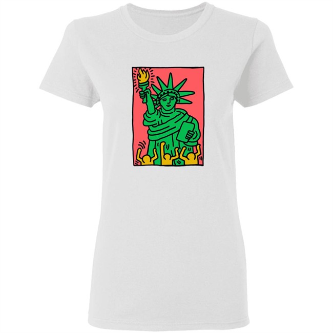 Keith Haring Pop Shop Green Liberty Shirt Green Liberty Keith Haring Pop Shop White Shirts Keith Haring Pop Shop Green Liberty Shirt Green Liberty Keith Haring Pop Shop White Shirts