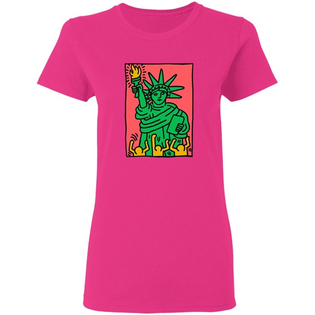Keith Haring Pop Shop Green Liberty Shirt Green Liberty Keith Haring Pop Shop White Shirts Keith Haring Pop Shop Green Liberty Shirt Green Liberty Keith Haring Pop Shop White Shirts