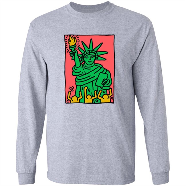 Keith Haring Pop Shop Green Liberty Shirt Green Liberty Keith Haring Pop Shop White Shirts Keith Haring Pop Shop Green Liberty Shirt Green Liberty Keith Haring Pop Shop White Shirts