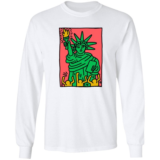 Keith Haring Pop Shop Green Liberty Shirt Green Liberty Keith Haring Pop Shop White Shirts Keith Haring Pop Shop Green Liberty Shirt Green Liberty Keith Haring Pop Shop White Shirts