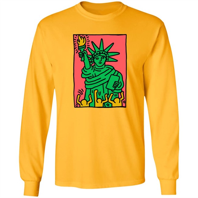 Keith Haring Pop Shop Green Liberty Shirt Green Liberty Keith Haring Pop Shop White Shirts Keith Haring Pop Shop Green Liberty Shirt Green Liberty Keith Haring Pop Shop White Shirts