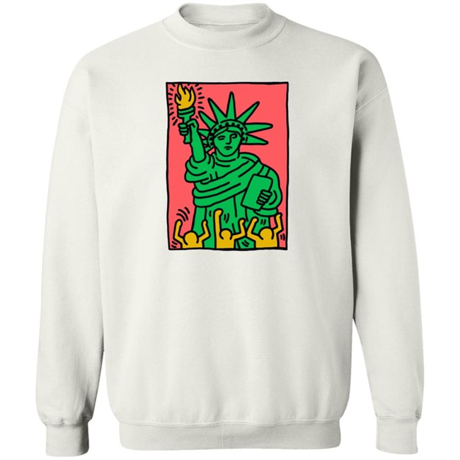 Keith Haring Pop Shop Green Liberty Shirt Green Liberty Keith Haring Pop Shop White Shirts Keith Haring Pop Shop Green Liberty Shirt Green Liberty Keith Haring Pop Shop White Shirts