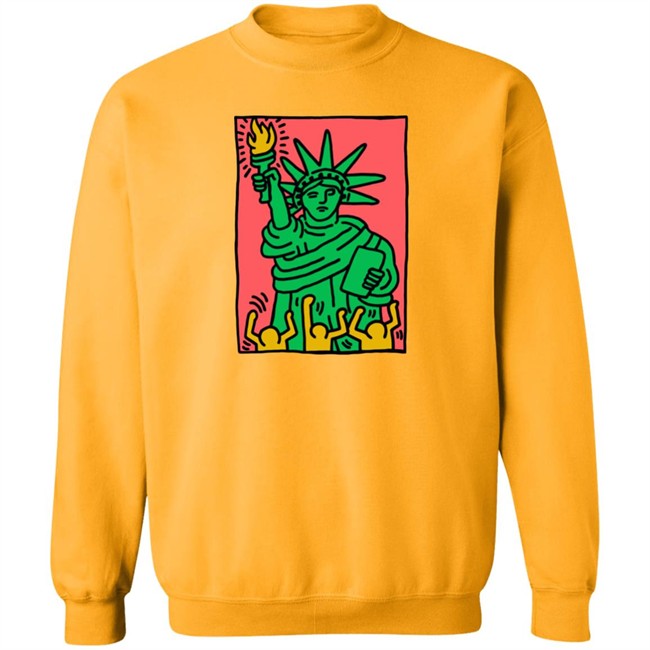 Keith Haring Pop Shop Green Liberty Shirt Green Liberty Keith Haring Pop Shop White Shirts Keith Haring Pop Shop Green Liberty Shirt Green Liberty Keith Haring Pop Shop White Shirts