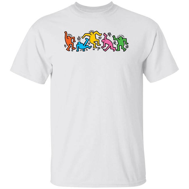 Keith Haring Pop Shop Five Dancers Shirt Five Dancers Keith Haring Pop Shop White Shirt